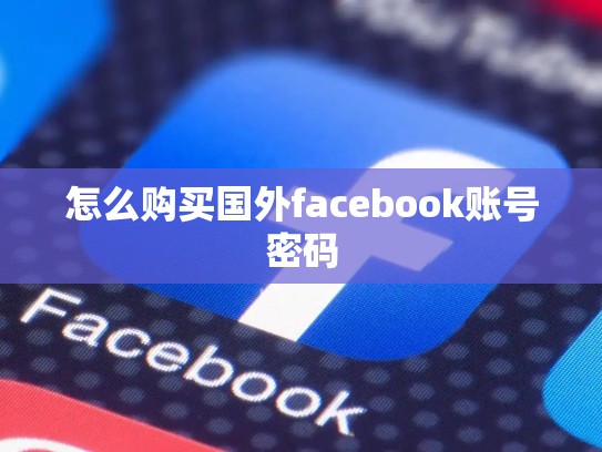 怎么购买国外facebook账号密码