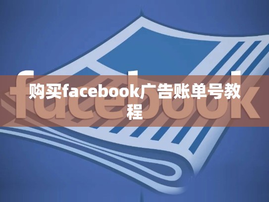 购买facebook广告账单号教程