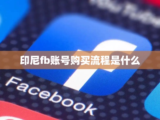 印尼fb账号购买流程是什么